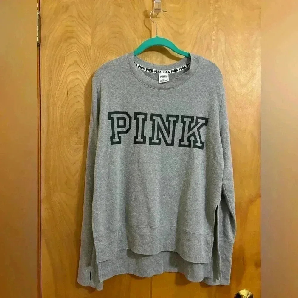 PINK Long Sleeve Grey and Black Size Medium EUC